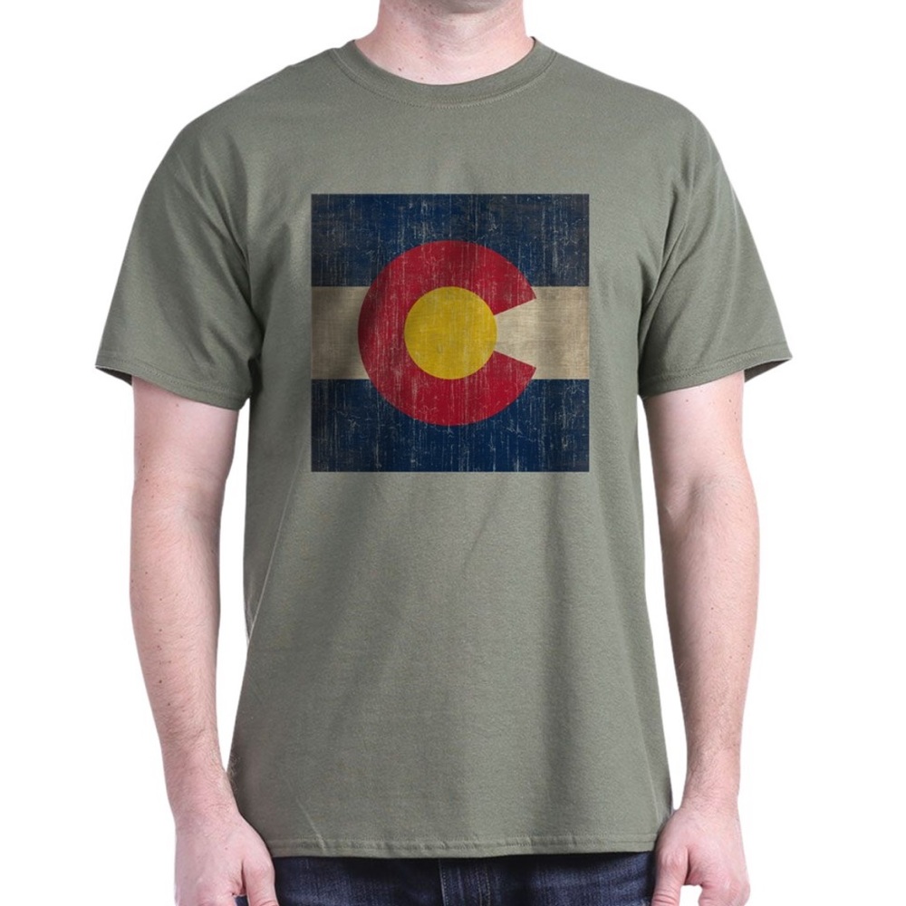 Gray CO flag T shirt